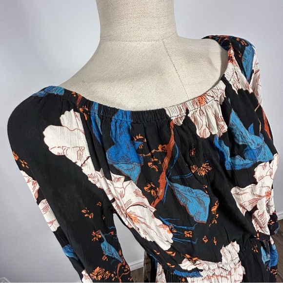 💕 billabong Floral Black Dress M - Picture 4 of 10